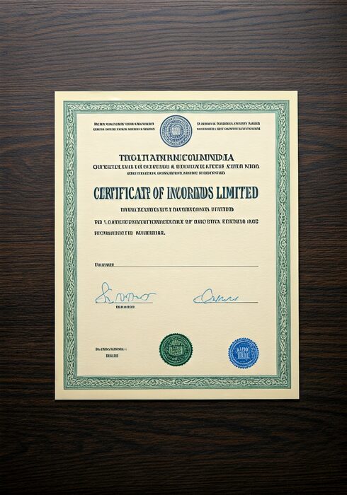 Certificate of Incorporation — Umang Boards Limited, 1999